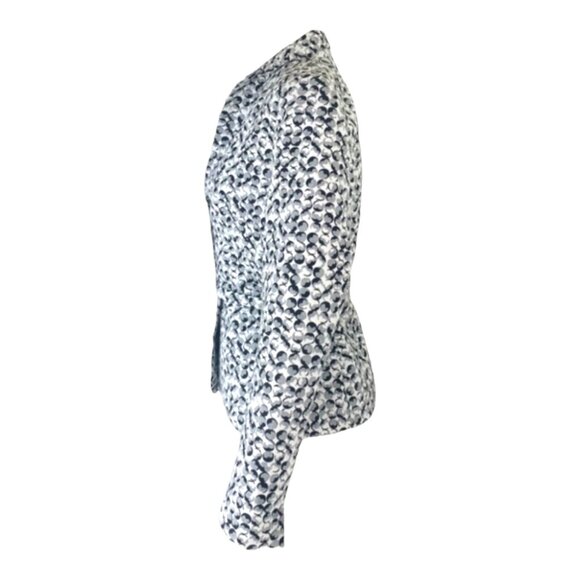 Akris Punto Womens Patterned Blazer Jacket Size 10 Black & White - Picture 3 of 7
